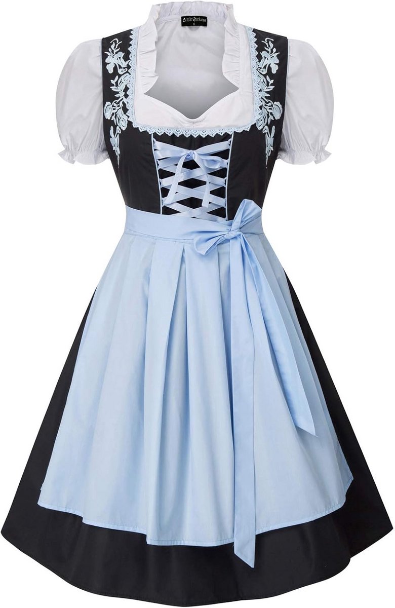 Dirndl-jurk voor dames - 3-delige klederdrachtjurk voor Oktoberfest