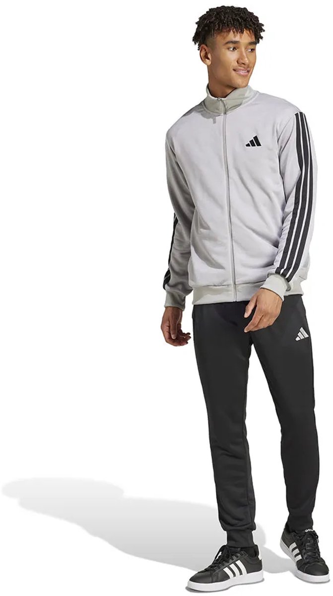 Adidas Sportswear Basic 3 Stripes French Terry Trainingspak Regular Man Grijs