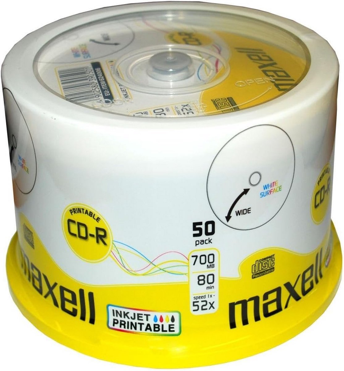 CD-R 700 MB (80 min) 52x 50 stuks - Opslagmedia voor data en muziek
