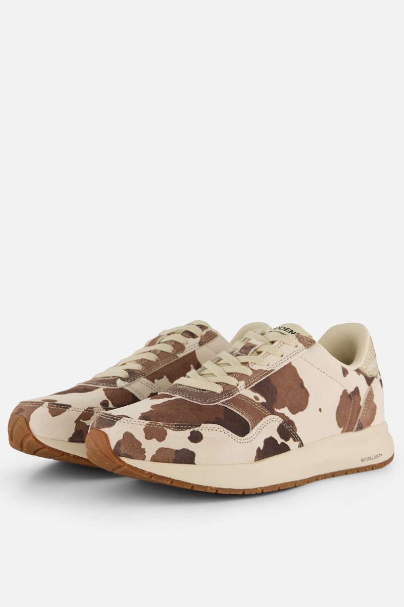 Woden Nicoline Cow Sneakers beige Suede Dames