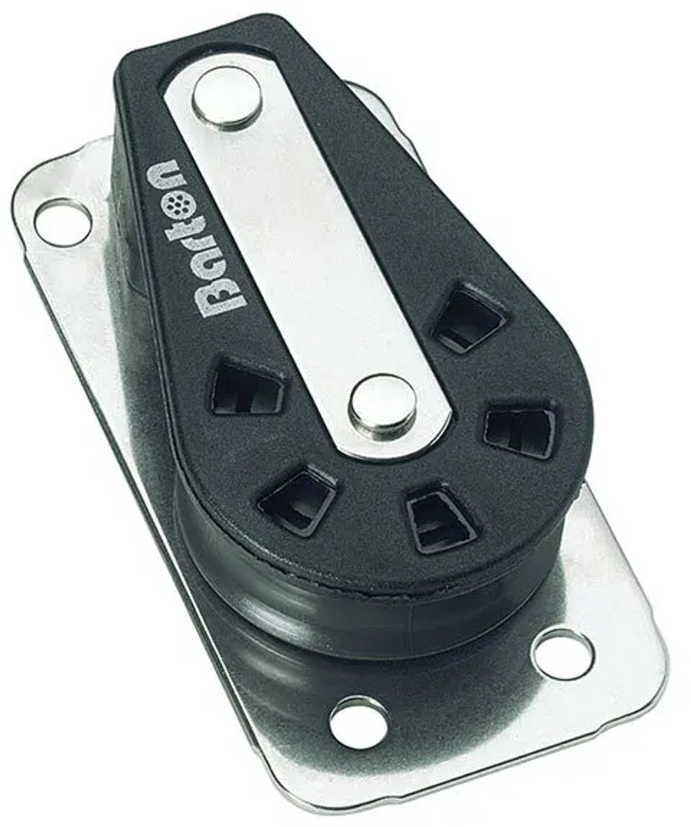 Barton Marine Enkele Platte Katrol 385kg 10 Mm Zilver 45 x 92 mm