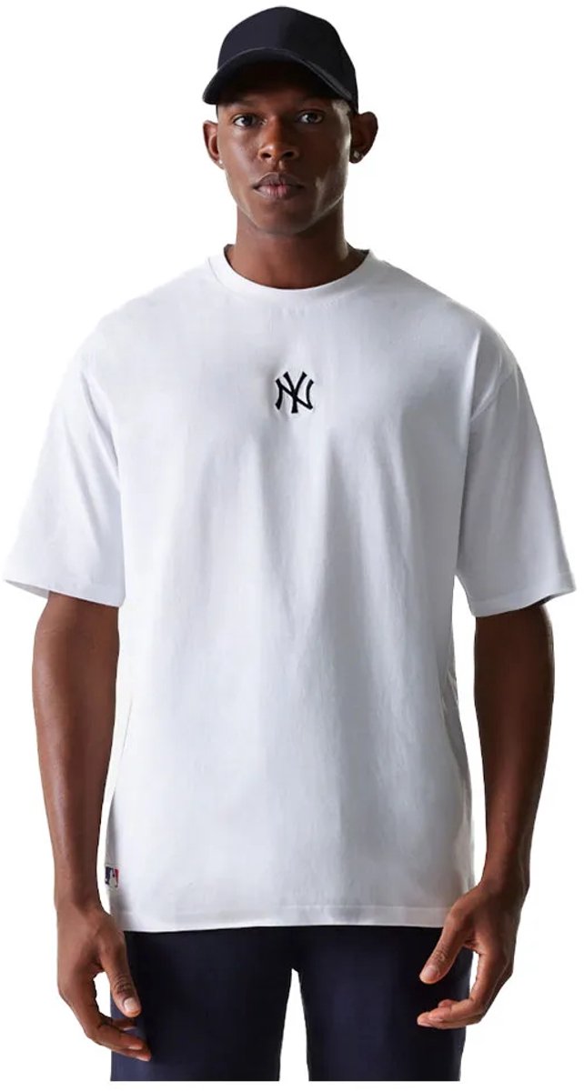 New Era Mlb Le Midi New York Yankees T-shirt Met Korte Mouwen Man Vrouw Wit