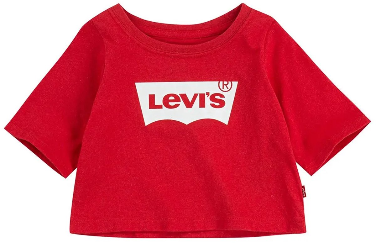 Levi´s ® Kids Light Bright T-shirt Met Korte Mouwen 14 Years Meisje Rood