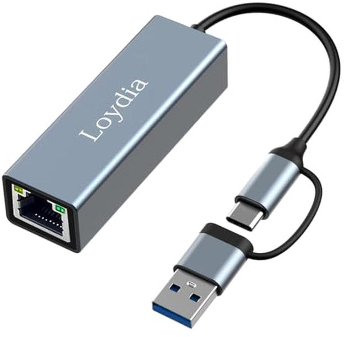 USB-C naar Ethernet Adapter - 10/100/1000 Mbps Gigabit LAN-netwerkadapter voor Windows, Mac OS, Linux