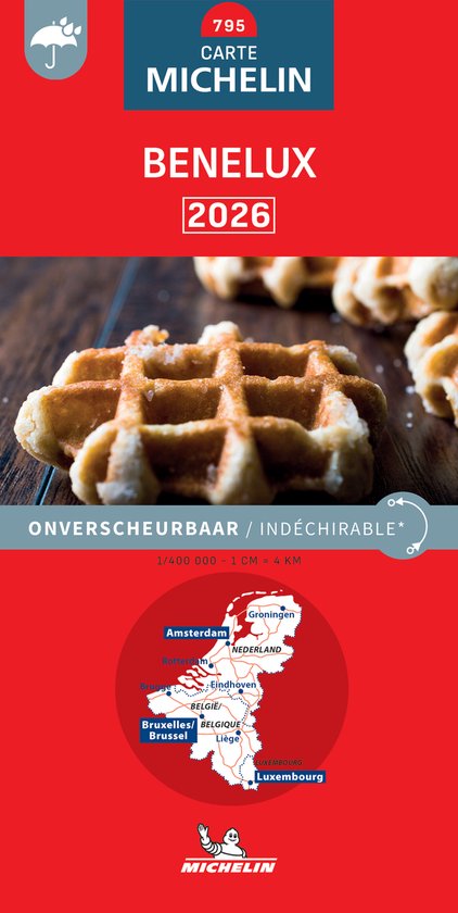 Nationale kaarten Michelin - Michelin Wegenkaart 795 Benelux scheurvast 2026