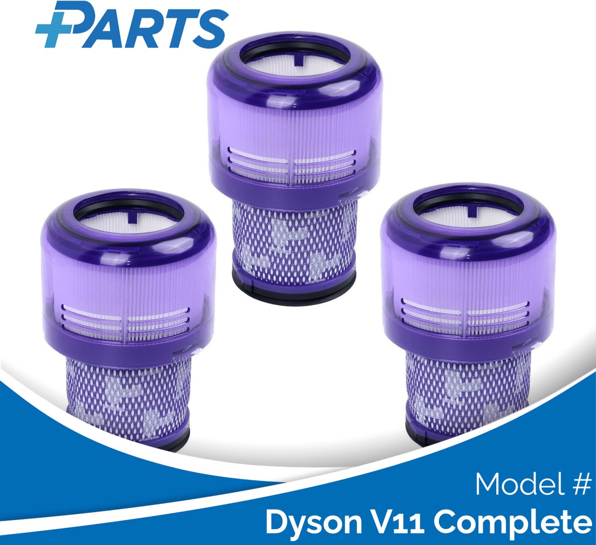 Dyson V11 Complete Filters (3 Stuks, Plus.Parts® alternatief voor 970013-02)