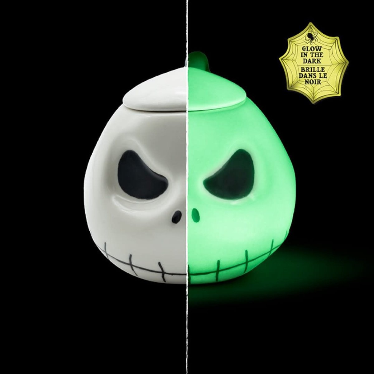 The Nightmare Before Christmas Jack 3D (Glow in the dark) Unisex Kop - meerkleurig - Standard