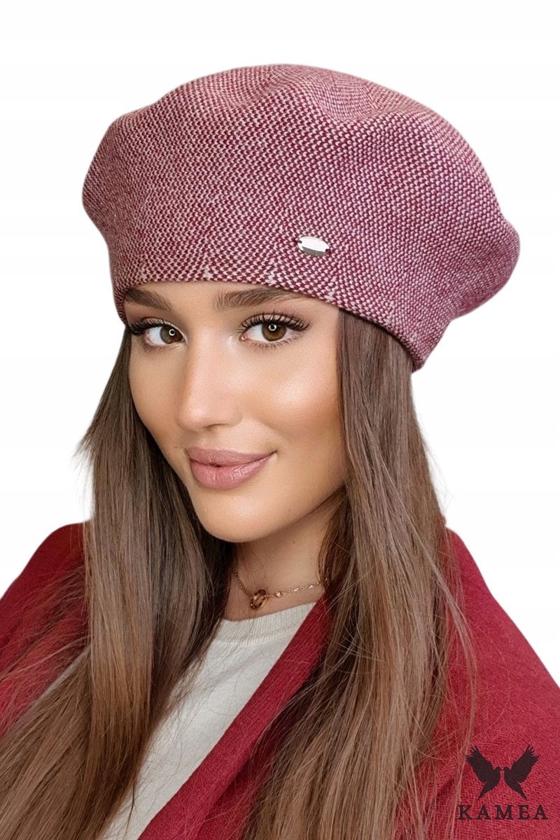 Kamea Arkadia Baret Dames Pepita Borduur - Stijlvol & Warm