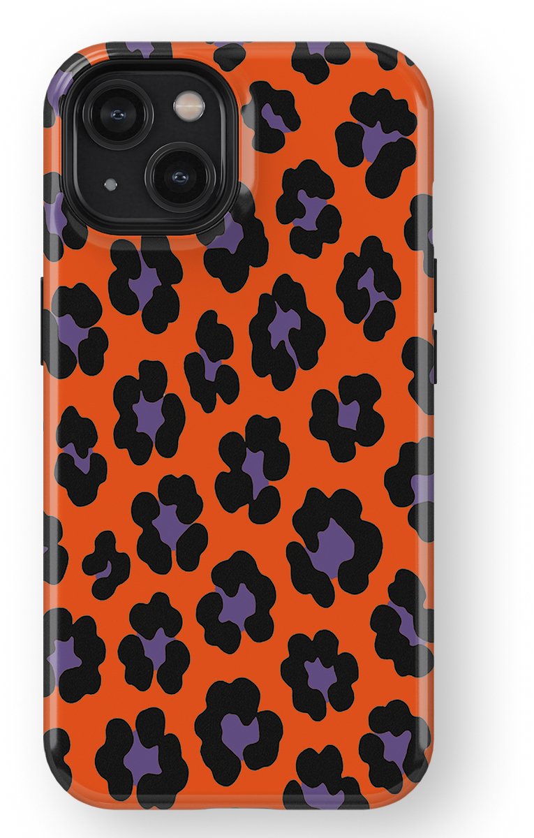 DripCase Luipaard Hoesje geschikt voor iPhone 15 | Backcover met Mag | Hoesje met Dierenprint geschikt voor iPhone 15 Bold Bite