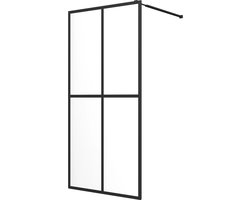 vidaXL - Inloopdouchewand - 100x195 - cm - transparant - gehard - glas