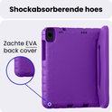 Paarse schokabsorberende hoes met zachte EVA back cover en noppenstructuur.