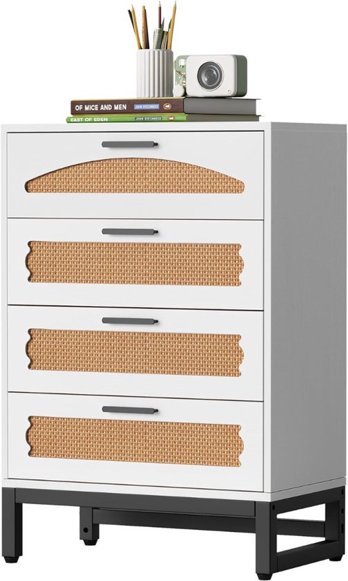 Commode White-Label® - Meuble de rangement de bureau à tiroirs - Classeur - Wit