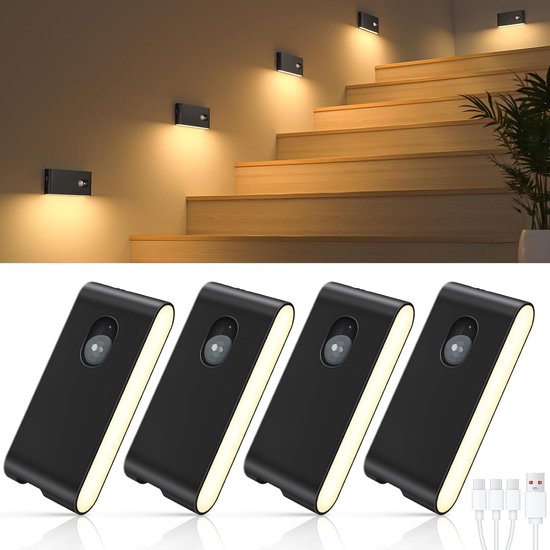 Led-onderkastverlichting met bewegingsmelder, oplaadbaar