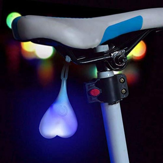 Waterdicht LED Fiets Achterlicht Hartvormig Waarschuwingslamp voor Onder Zadel — afbeelding 5
