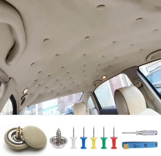 80 Reparatieknoppen voor Autodakhemel - Universele Set voor Hemelbekleding — afbeelding 3