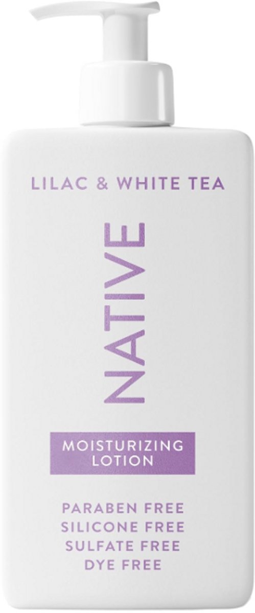 Native Body Lotion – Plantaardige Moisturizers – Hydrateert Droge Huid – Lilac & White Tea – Voor Mannen & Vrouwen 487ml