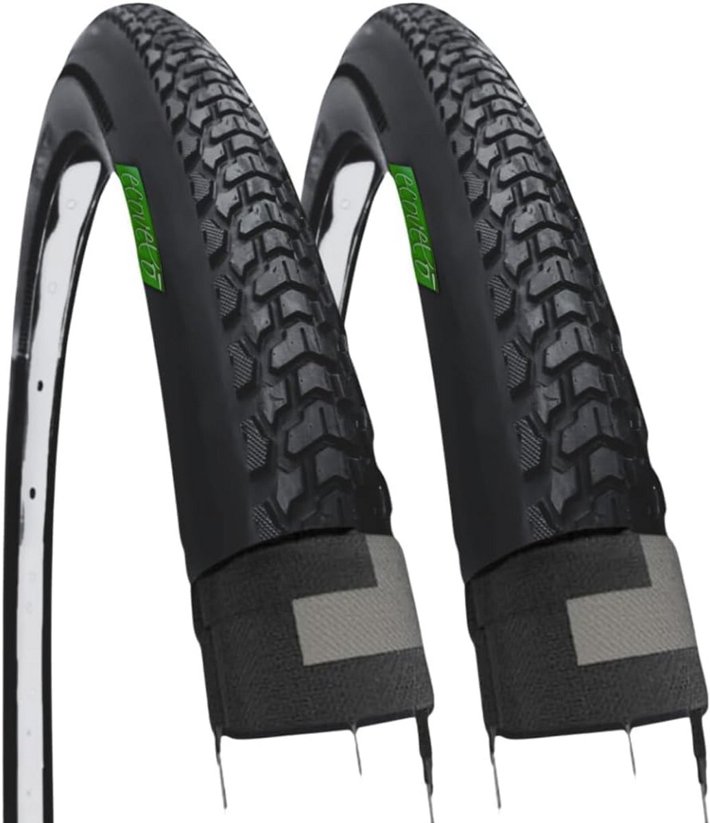 Set van 2 Fietsbanden 700x40C Zwart Trekking en Gravel - Geschikt voor Racefiets en MTB