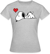 Peanuts Snoopy In Love Liefde Hart T-Shirt Dames