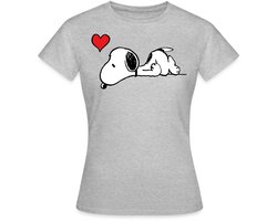 Peanuts Snoopy In Love Liefde Hart T-Shirt Dames