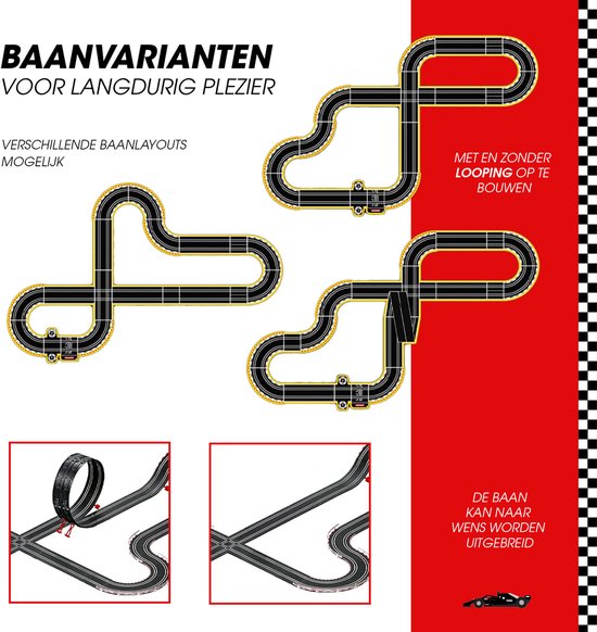 Carrera Go!!! Racebaan - Speelgoed - Speed Zone Formule 1 - Max Verstappen No.1 vs. Lewis Hamilton No.44 - 6,3m - 1:43