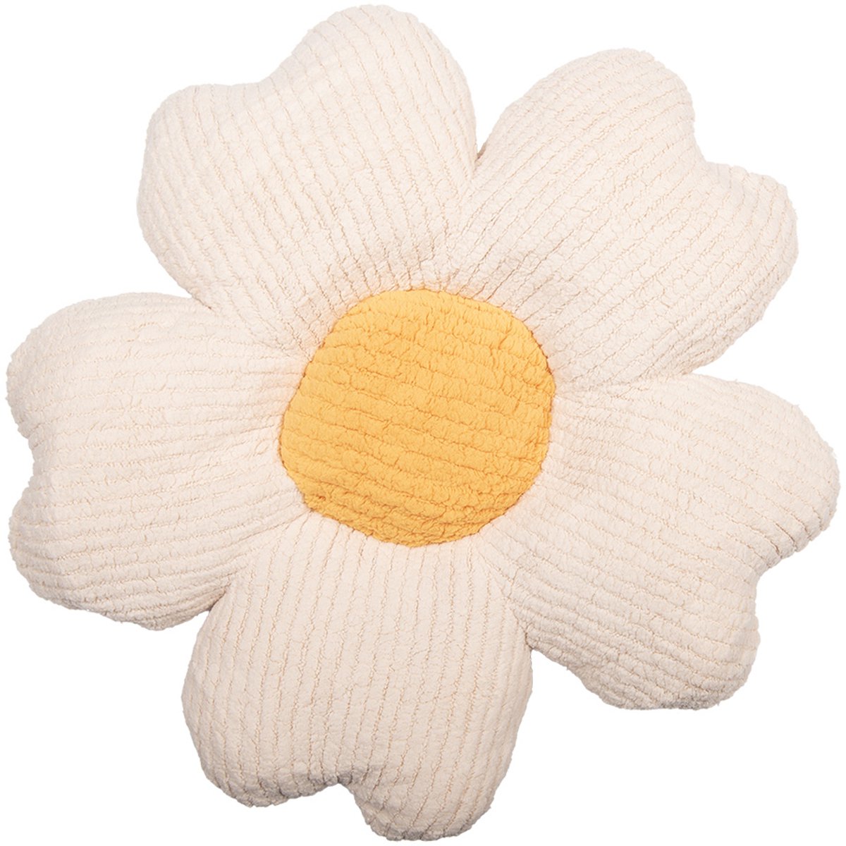 Sierkussen Bloem 45x45cm Wit Synthetisch