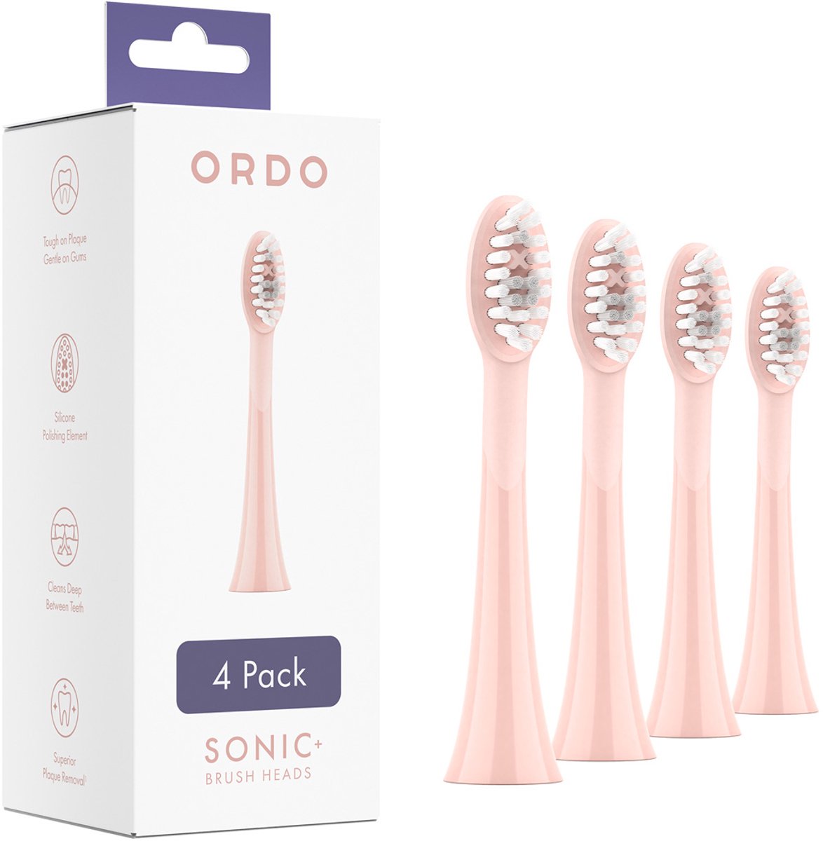 Ordo Sonic - Opzetborstel Rose - Set van 4 Stuks