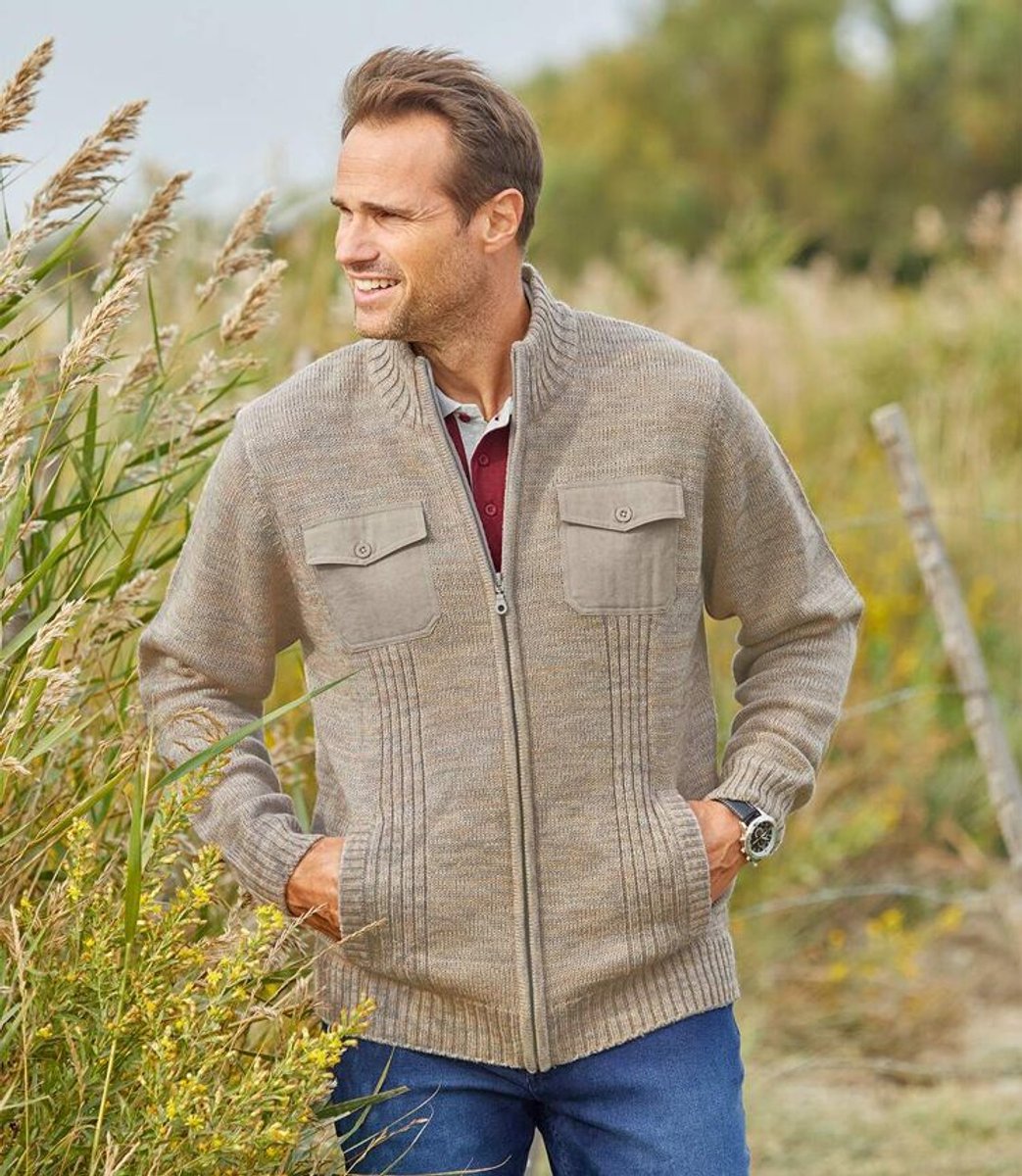 ATLAS FOR MEN - Vest met doorlopende ritssluiting - Heren - Verkrijgbaar in grote maten - L