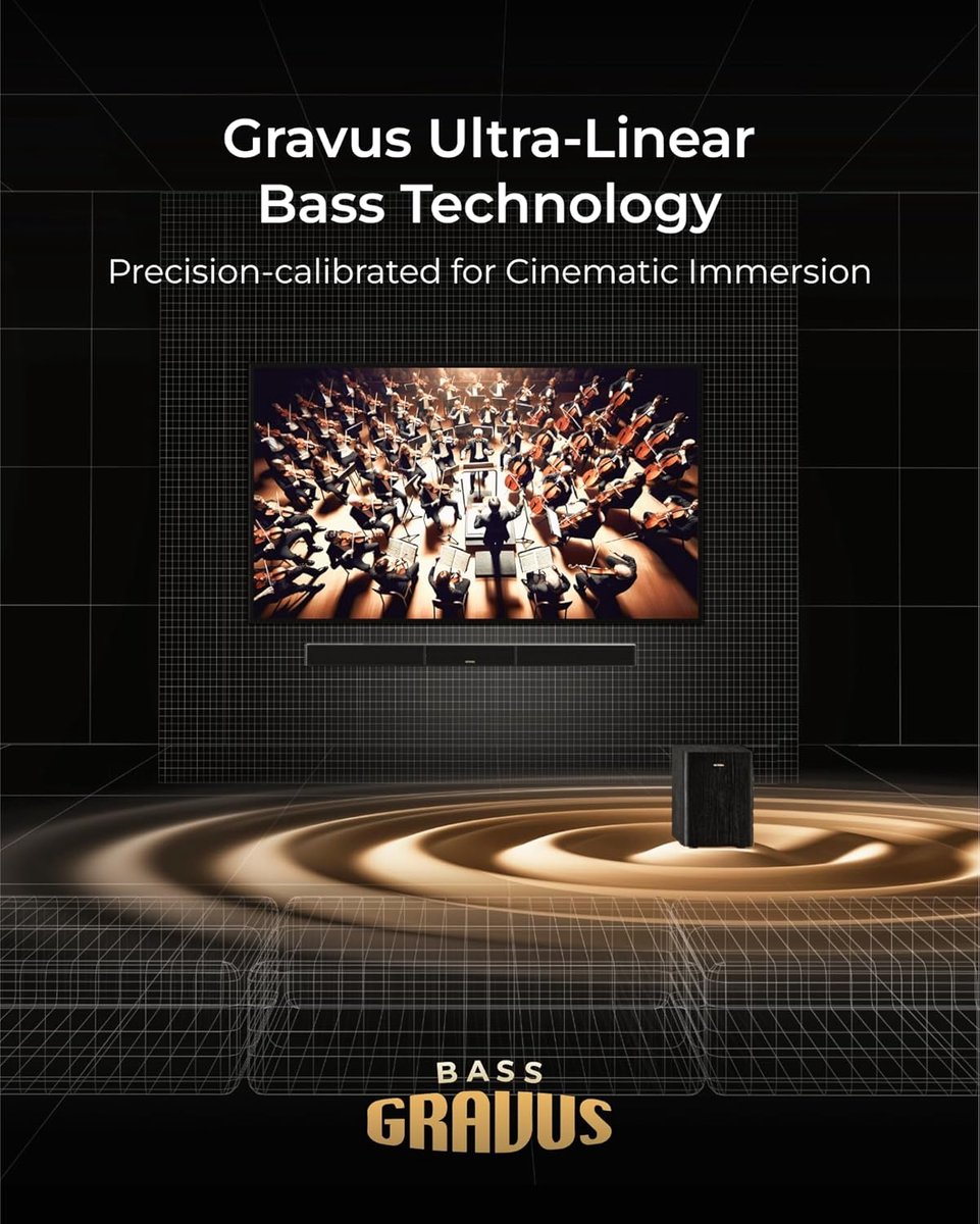 ULTIMEA 5.1.2 Draadloos Surround Sound-systeem voor tv, - afbeelding 3