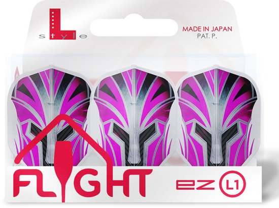 L-Style EZ L1 Prime Series Pink Clear White - Dart Flights van L-Style — afbeelding 3