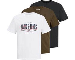 JACK & JONES- JJAERO TEE SS CREW NECK 3PK MP JNR - Jongens - T-shirt