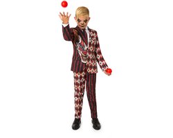 Suitmeister Scary Clown Red Jongens Pak - Kids Kostuum - Halloween Outfit - Maat M