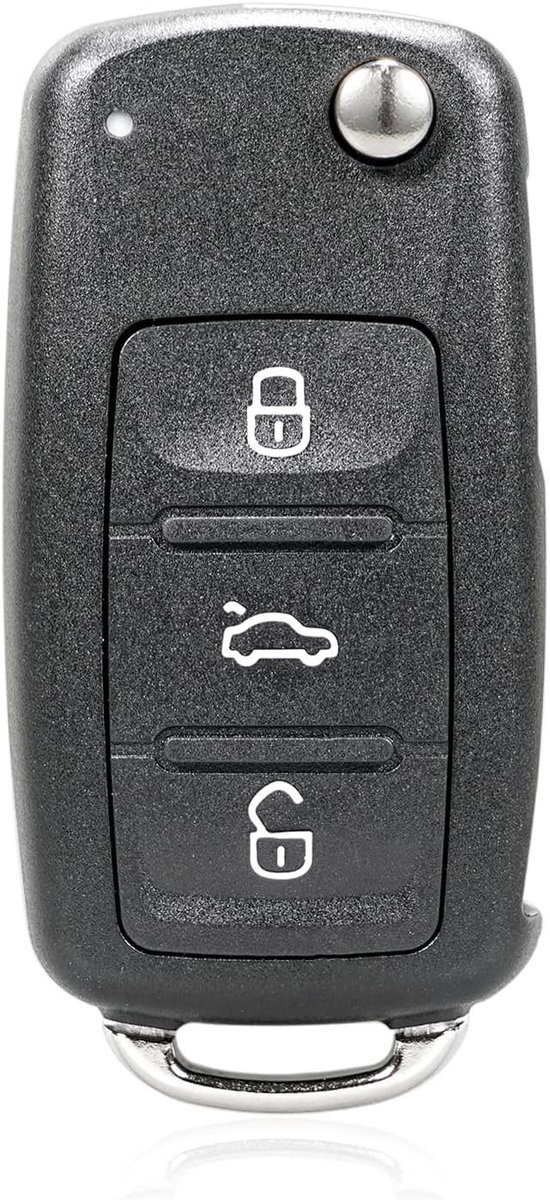Provento - Sleutel Case Shell Zwart voor VW Kever Caddy Jetta 2011-2013 - Flip Vouwen Afstandsbediening - Nieuwe Vervanging
