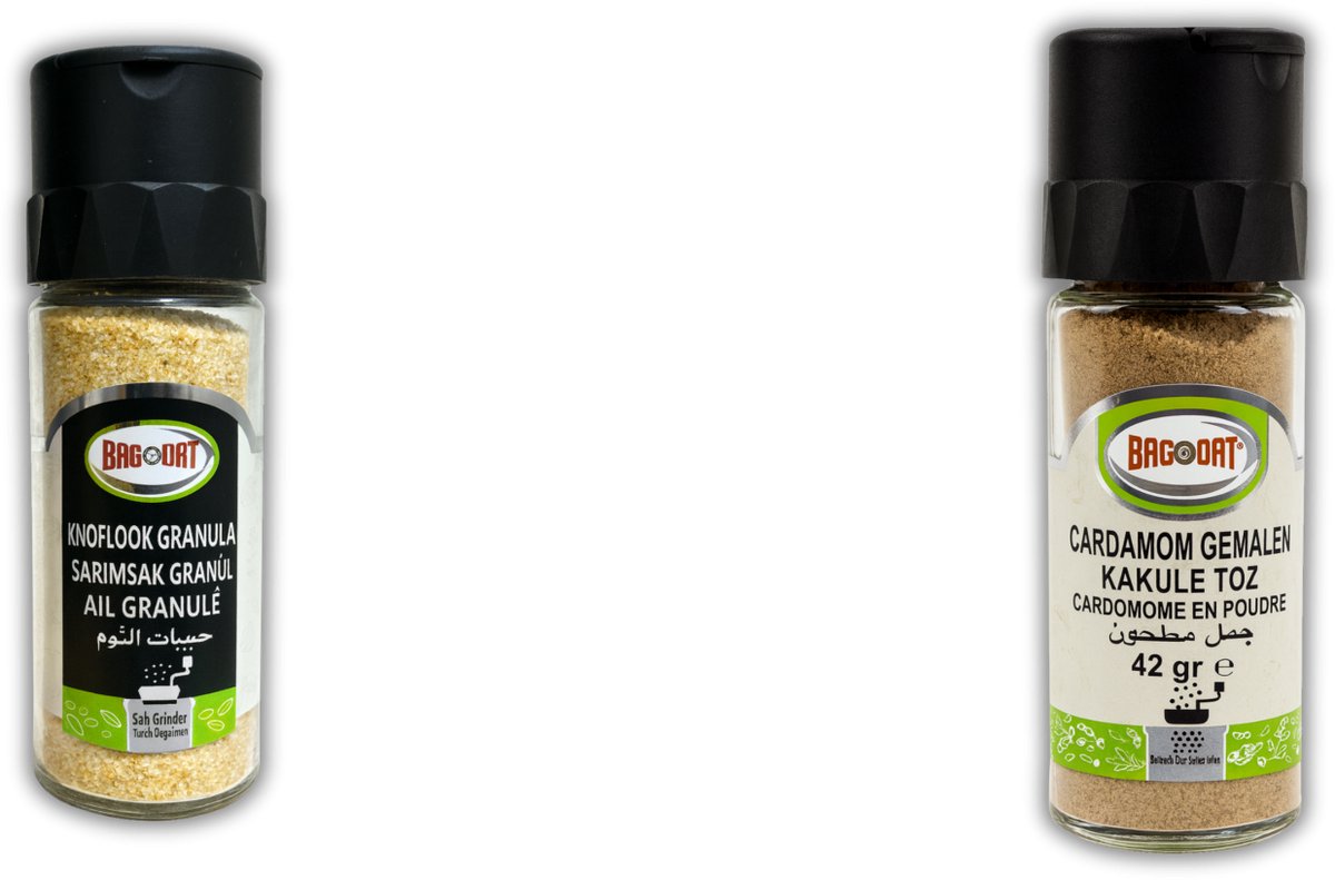 Bagdat Kardemom Gemalen + Knoflook Granulaat – 2-stuks