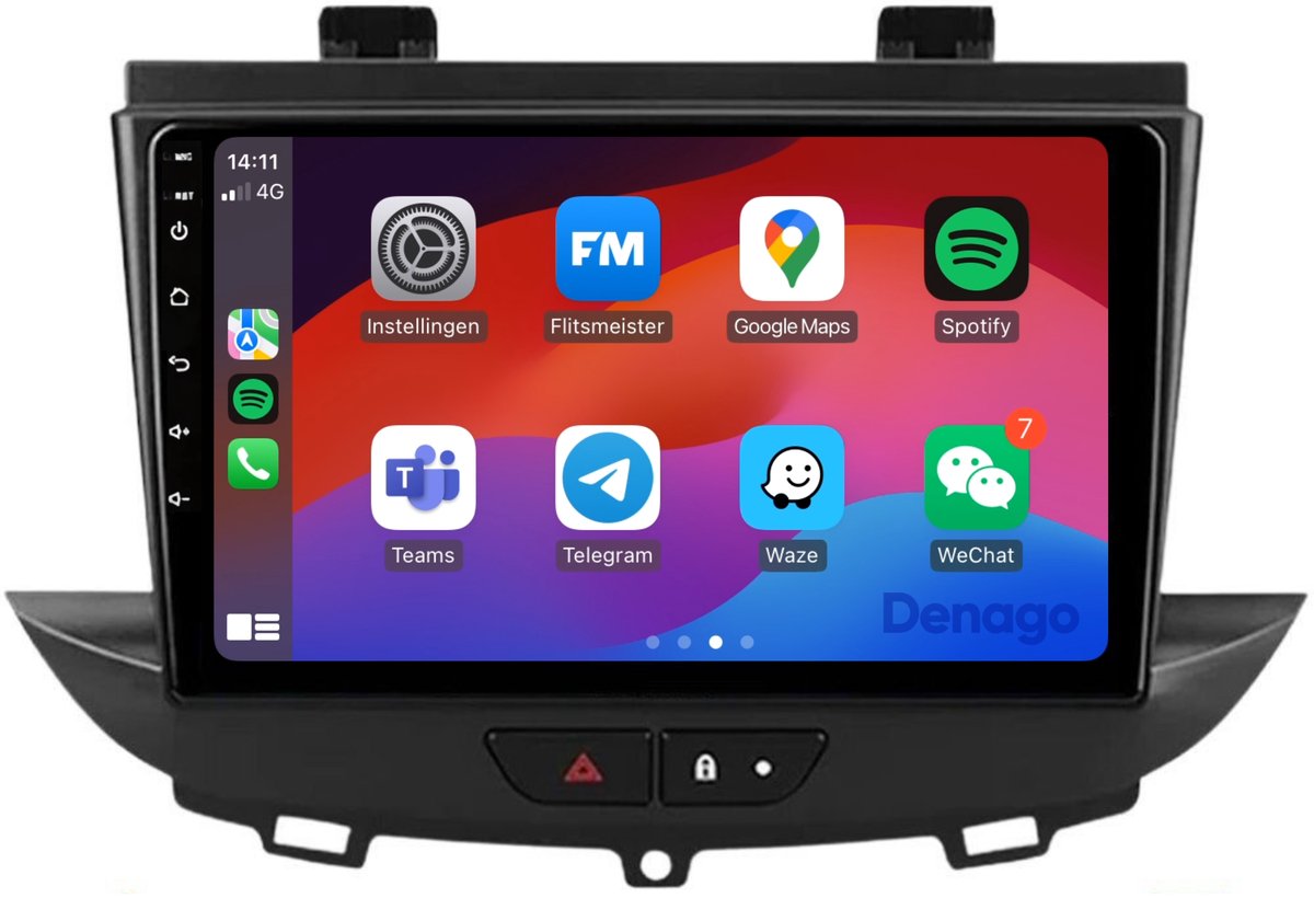 CarPlay autoradio geschikt voor Opel Crossland | 2016 t/m 2020 | Android 13 | Draadloos Apple CarPlay & Android Auto | 9 inch scherm | 2GB + 32GB | QuadCore processor | Denago DNG-A330 | 2025 model | 2016 2017 2018 2019 2020 | Bluetooth & Wifi