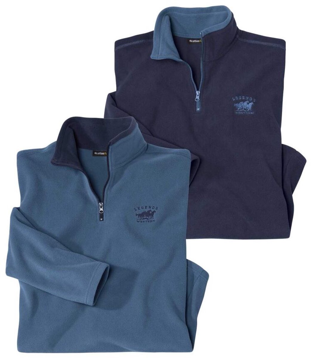 ATLAS FOR MEN - Set van 2 microfleece sweaters West Legend - Heren - Verkrijgbaar in grote maten - L