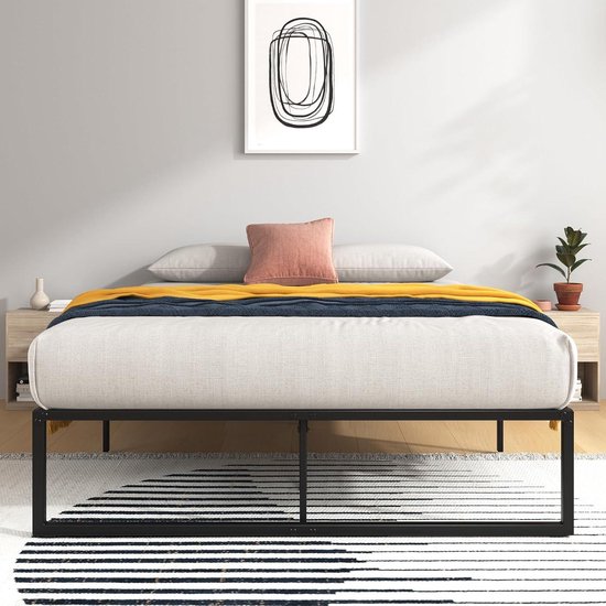 Zinus Nicholas Lit 140 x 190 cm - 31 cm de hauter - Lit Double - Cadre Zinus Nicholas Lit 140 x 190 cm - 31 cm de hauter - Lit Double - Cadre