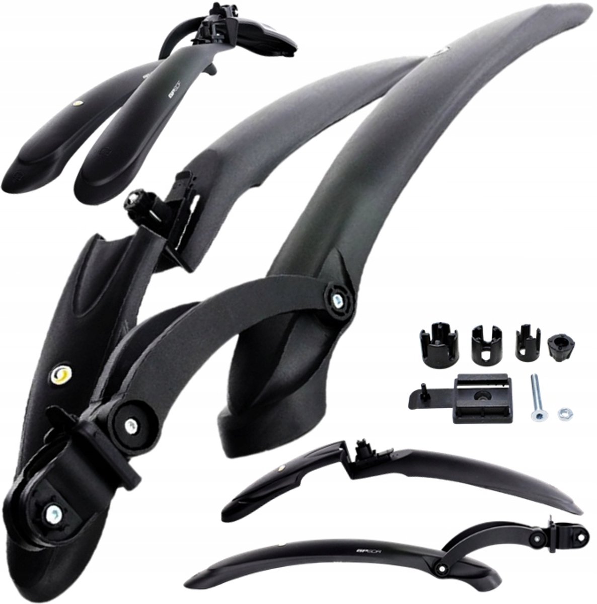 Simpla GP MTB Fietsspatborden Set 26/27.5/29 inch - Zwart