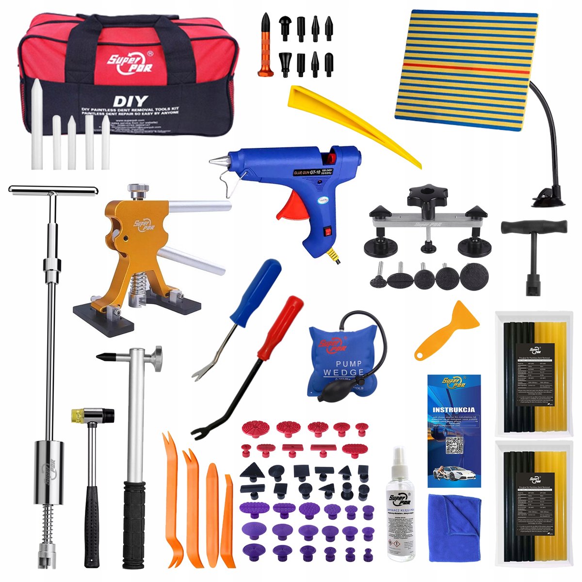 Professionele Deuk Verwijderingsset Auto Carrosserie PDR Gereedschap