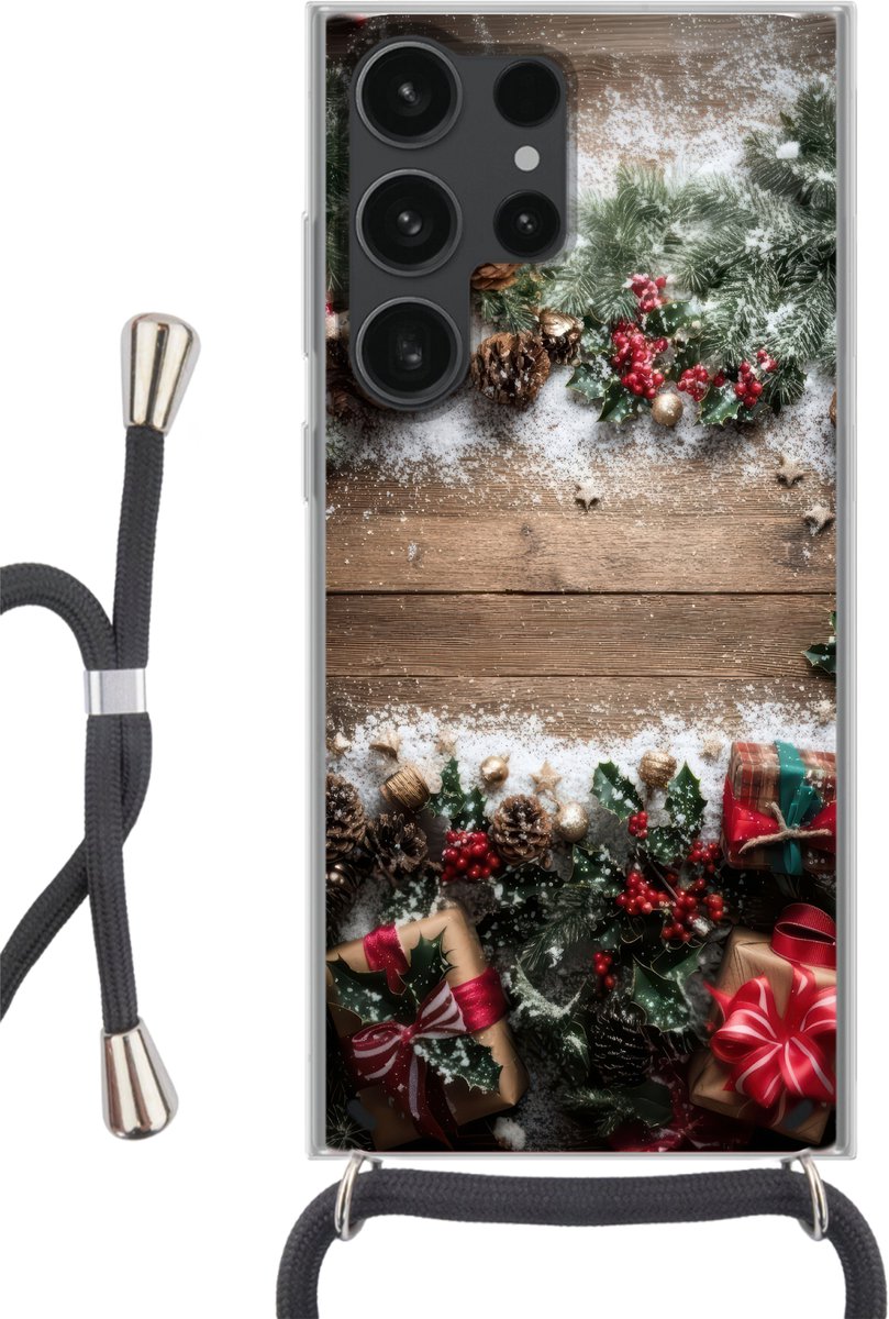 Kerstdecoratie - Geschenken - Hout - Veelkleurig