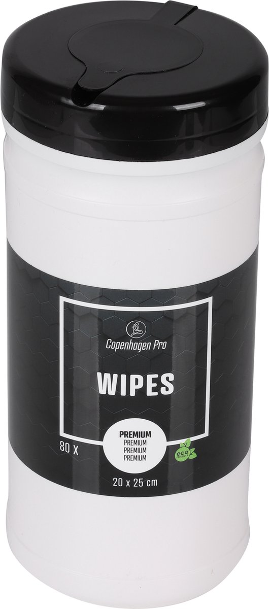 Copenhagen Pro Wet Wipes ECO Ultra - Vochtige Viscose Schoonmaakdoeken in Dispenser - Geschikt voor Olie, Verf, Lijm en Kit op Handen en Machines - Praktisch in Gebruik - Kleur Wit