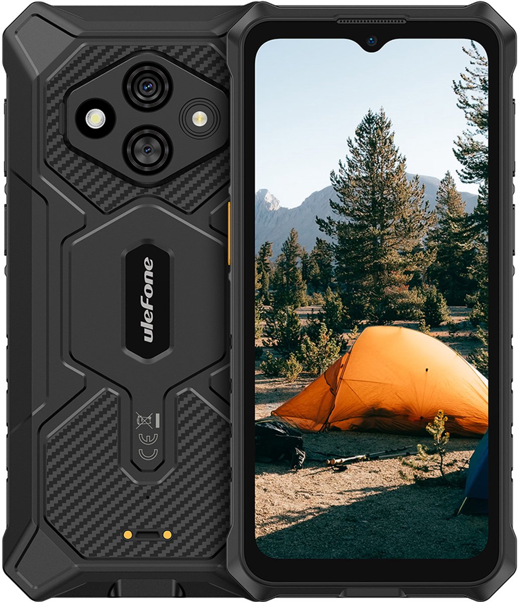 Ulefone RugKing 3 Pro Rugged Smartphone – 6.56'' 120Hz – 16GB RAM (8+8) 128GB – 5700mAh & 10W Dock Charging – 48MP + 2MP Macro + 8MP Selfiecamera – IP68/IP69K & MIL-STD-810H – NFC – Dual SIM + microSD (3-slot) – Android 15