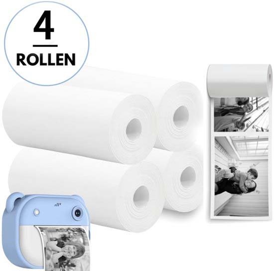 6 rollen thermisch printerpapier, 57 x 30 mm directe thermische papierrollen, zelfklevende afdrukbare sticker thermisch papiermachine papierrol voor Paperang P1/P1S/P2 mini-printer