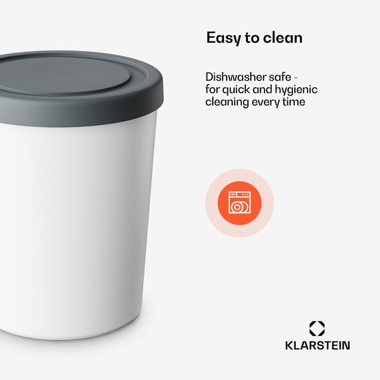 Klarstein ijsbakjes met deksels - set van 4, elk 180 ml, stevig plastic, vaatwasmachinebestendig, lichtgewicht, ijsbakjes voor ijs, yoghurt en slushies, accessoire voor ijsmachines van Klarstein — afbeelding 2
