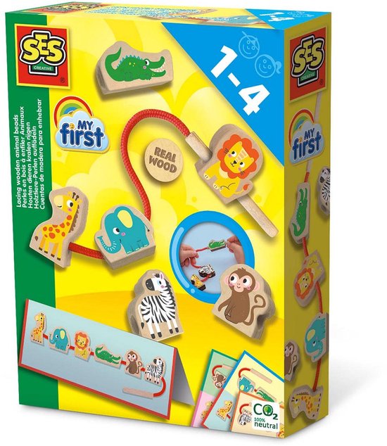 SES kralen met koord en voorbeeldkaarten