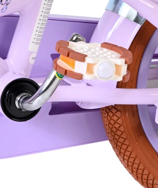 Volare Ashley Kinderfiets - Meisjes - 12 inch - Lila van Volare — afbeelding 3