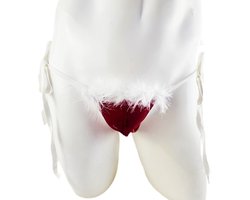 BamBella ® - string bongage - maat Onesize S M L XL XXL- Sexy slip erotische onderbroek valentijnsdag kerst rood groen doorzichtig rollenspel kleding voor mannen