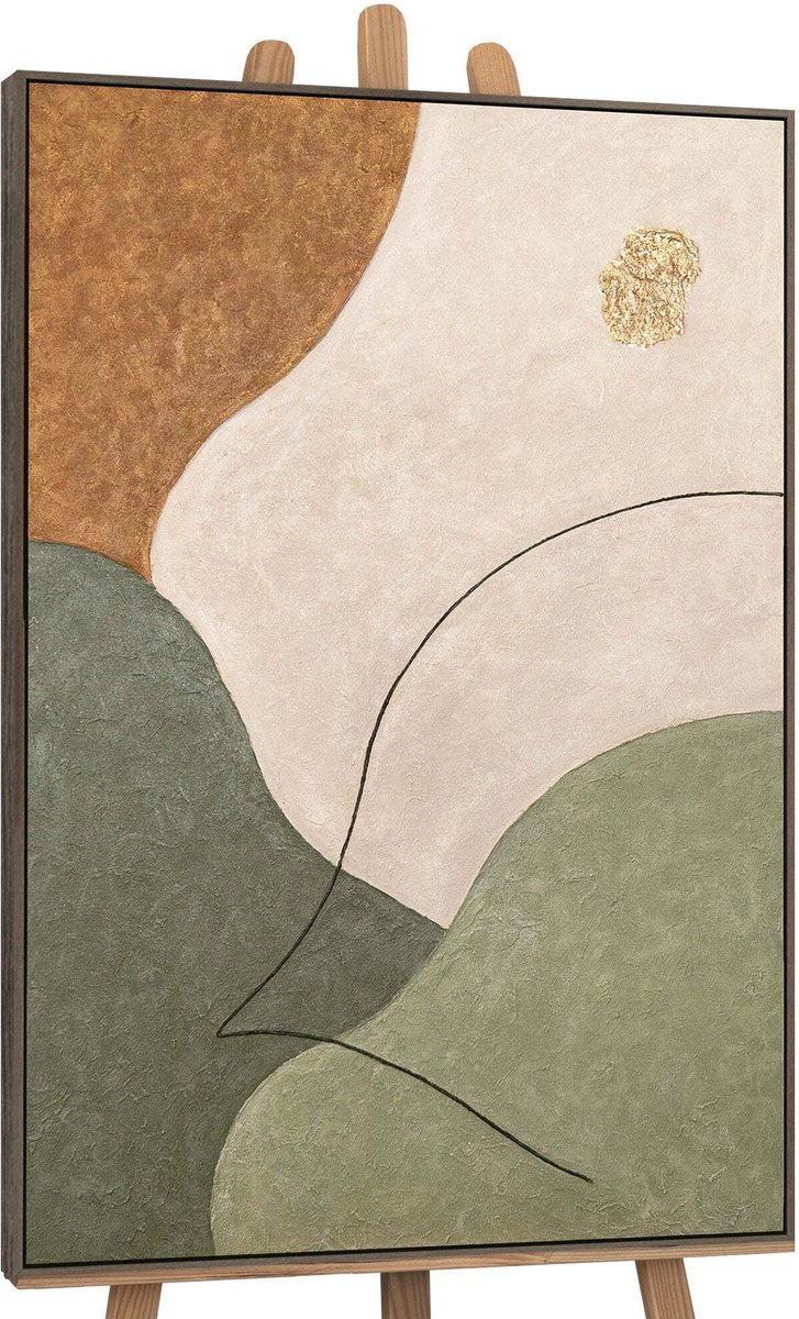 YS Canvas schilderij handgeschilderd whisper of valleys abstract – YS-Art Gallery – Luxe wanddecoratie voor woonkamer – Modern schilderij voor slaapkamer en hal Grey