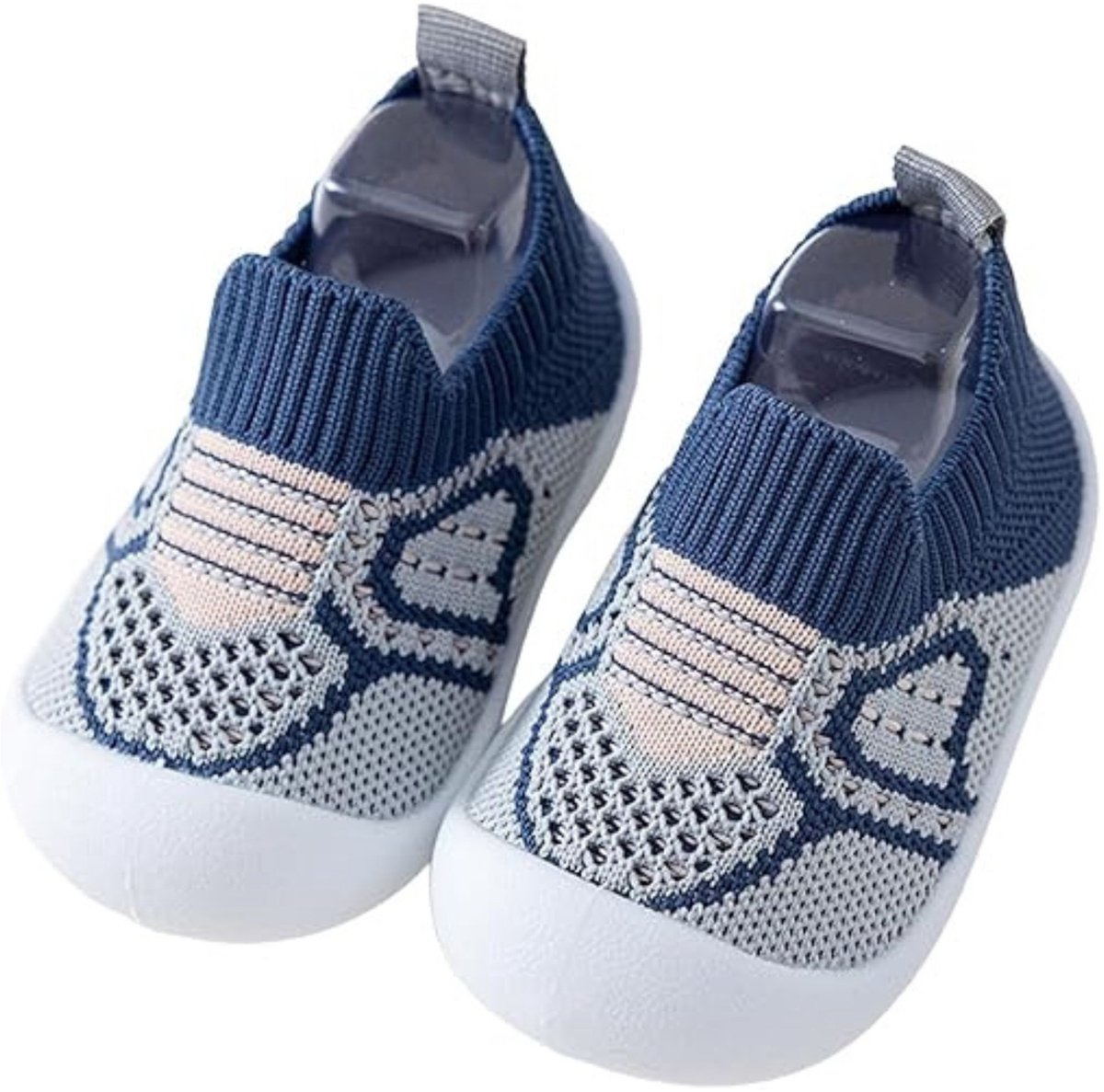 Jojoy - Babyslofjes Antislip - Eerste Loopschoentjes - Ademend Mesh - Marineblauw - 12-18 Maanden - Leren Lopen - MESHSTEPS