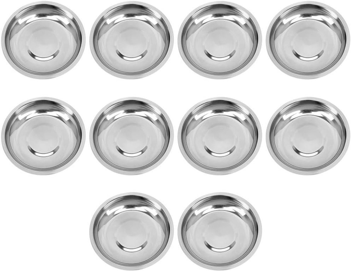 Stunq® Set van 10 Roestvrijstalen Mini Schalen voor Sauzen en Specerijen