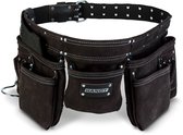 Handy - Ceinture à outils avec porte-marteau et sangle - Grand - Zwart - 7 compartiments - Tablier de charpentier - Ceinture à outils
